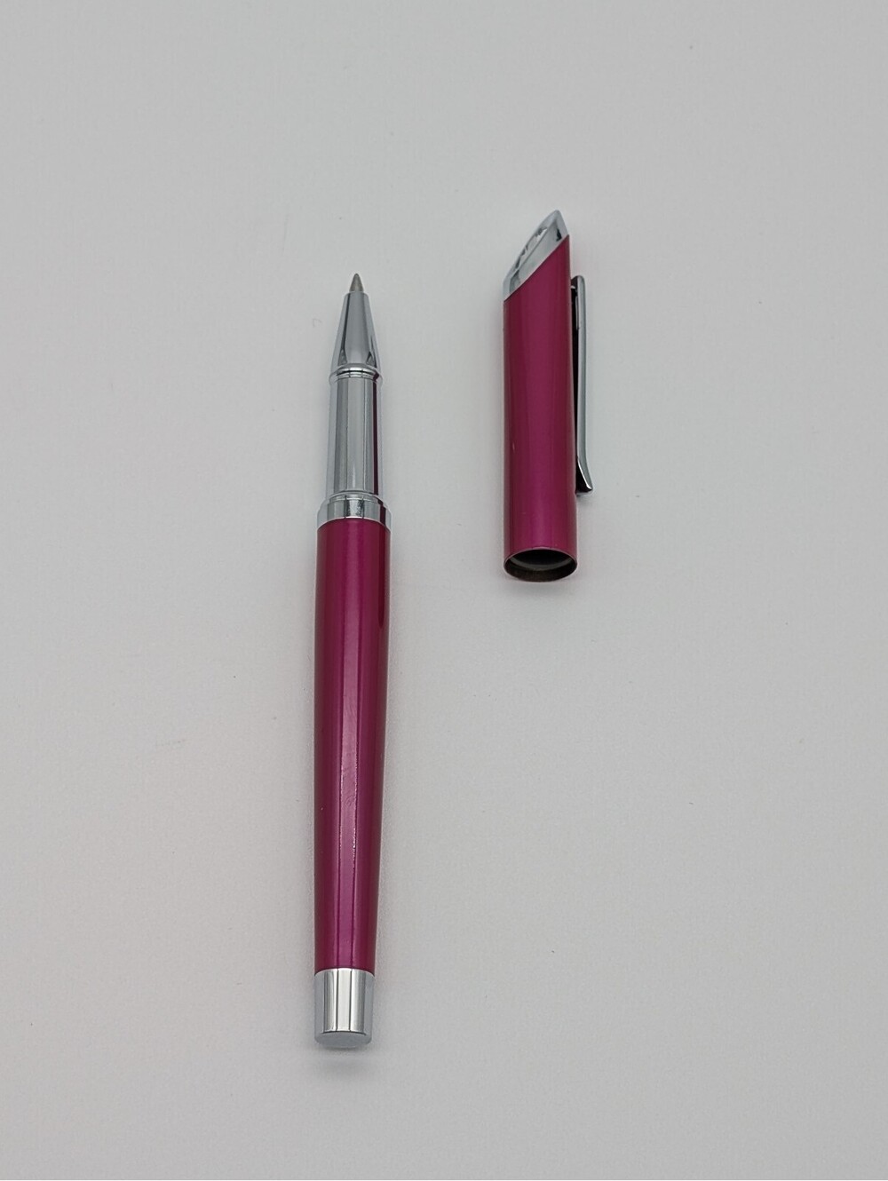 Swarovski Rollerball Pen - Metallic Magenta & Polished Chrome - No Box